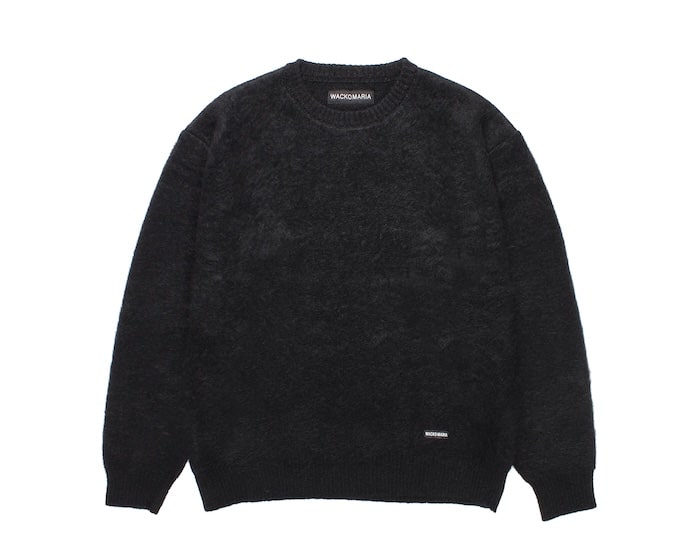 WACKO MARIA MIX MOHAIR CREW NECK SWEATER