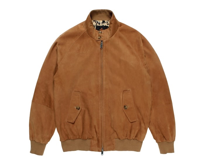 WACKO MARIA BARACUTA / G9 SUEDE LEATHER HARRINGTON JACKET