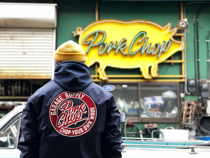 PORKCHOP GARAGE SUPPLY COACH JKT イエロー
