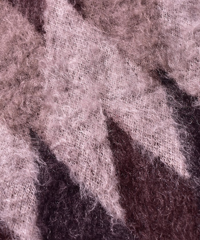MINEDENIM(マインデニム)｜Kid Mohair Argyle Washed Knit Long