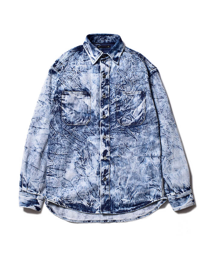MINEDENIM(マインデニム)｜Wrinkle Crack Denim Work Over SH｜正規 