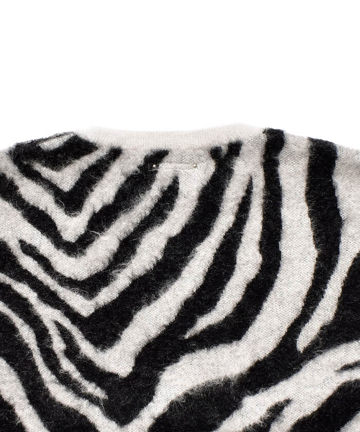 minedenim　ゼブラモヘアニット　サイズ2 MINEDENIM(マインデニム)｜Zebra Mohair Knit Crewneck Pullover