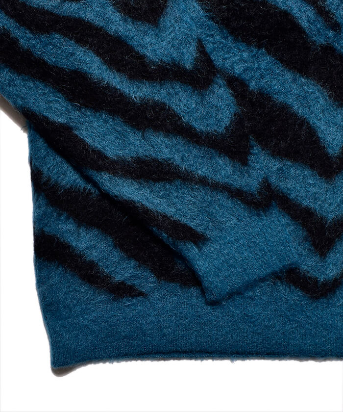 MINEDENIM(マインデニム)｜Zebra Mohair Knit Crewneck Pullover