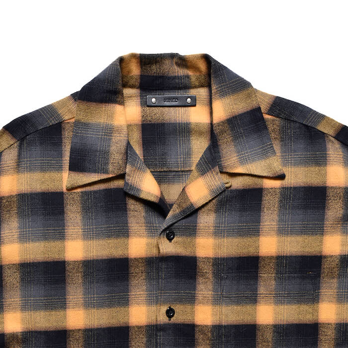 MINEDENIM(マインデニム)｜C.R Flow Ombre Check Open Collar L
