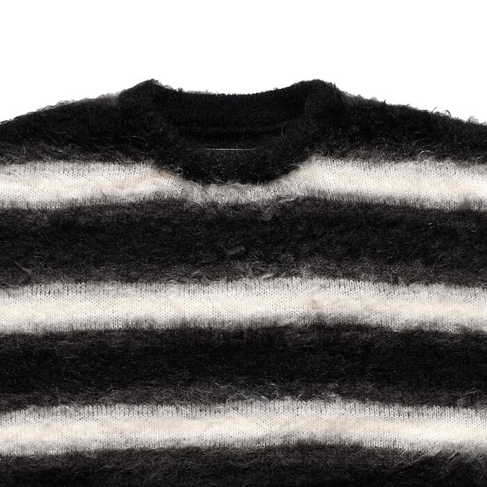 MINEDENIM(マインデニム)｜Blurry Border Mohair Knit Pullover｜正規