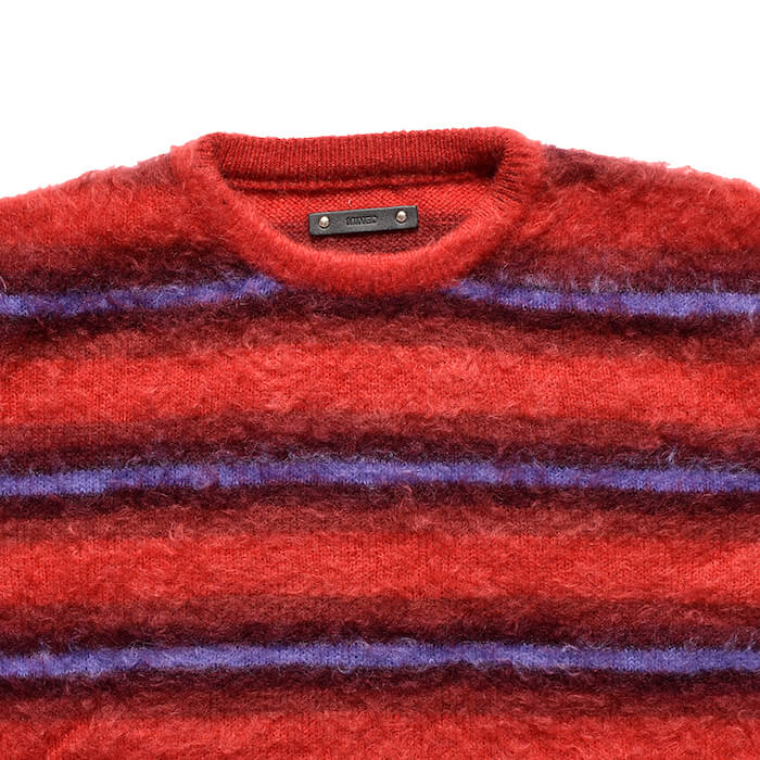 MINEDENIM(マインデニム)｜Blurry Border Mohair Knit Pullover｜正規