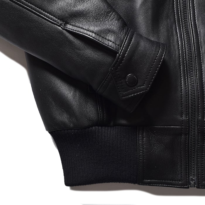 MINEDENIM(マインデニム)｜Sheep Leather Zipup Rib JKT｜正規