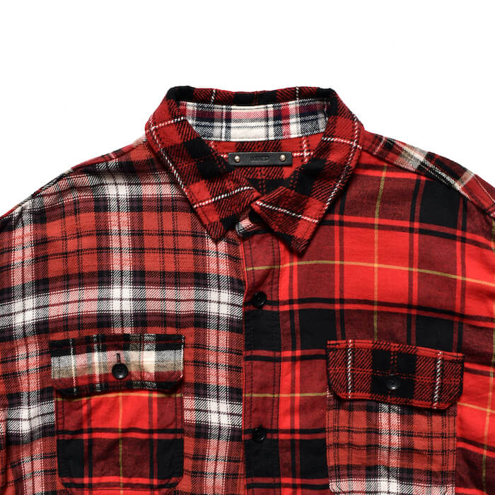 トップス V.Flannel Plaid Crazy Pattern Shirt JKT MINEDENIM(マインデニム)｜V.Flannel Plaid Crazy Pattern Shirt｜正規