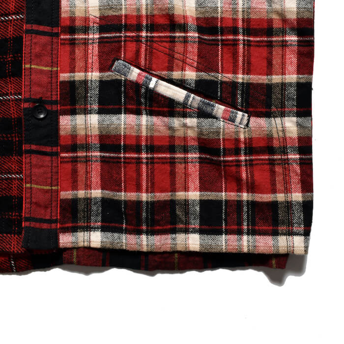 MINEDENIM(マインデニム)｜V.Flannel Plaid Crazy Pattern Shirt｜正規
