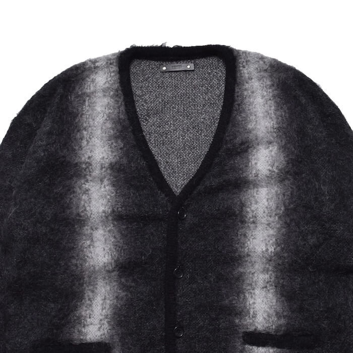 MINEDENIM(マインデニム)｜Fuzzy Stripe Mohair Knit Cardigan｜正規
