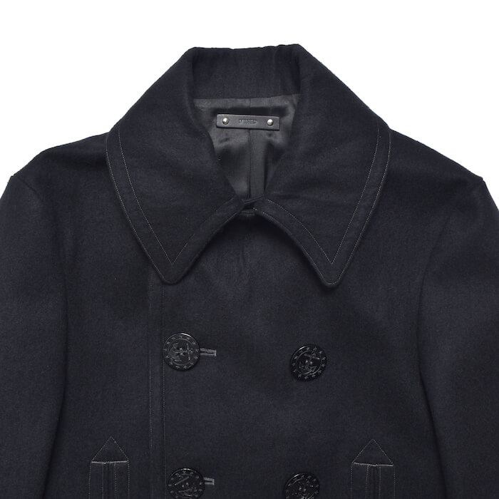 ハ*ん様 美品49,500円DENIMEドゥニームメルトンPコート黒ブラックL MINEDENIM(マインデニム)｜W.Denim Melton Pea CT｜正規通販取扱店 In