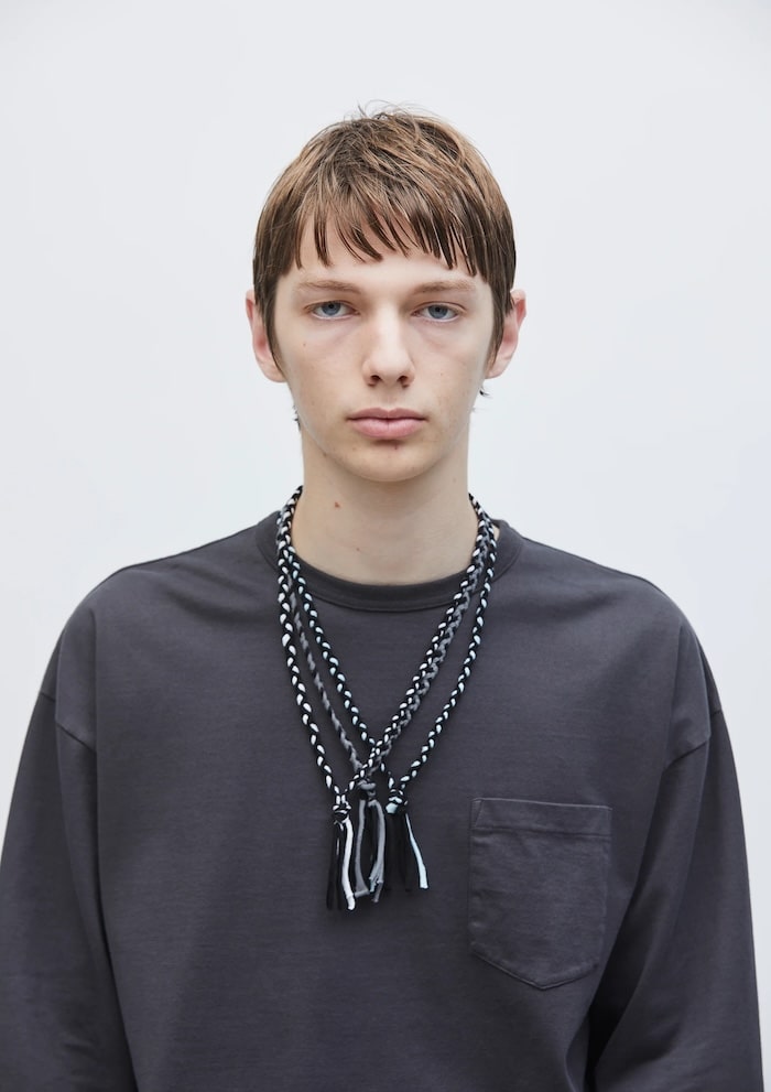 NEIGHBORHOOD CS BRAID NECKLACE グレー×ブラック 値下げ！ NEIGHBORHOOD CS BRAID NECKLACE！ - メルカリ