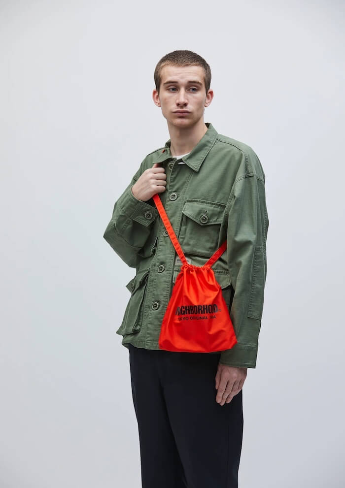 NEIGHBORHOOD(ネイバーフッド)｜LOGO DRAWSTRING SHOULDER BAG｜正規 