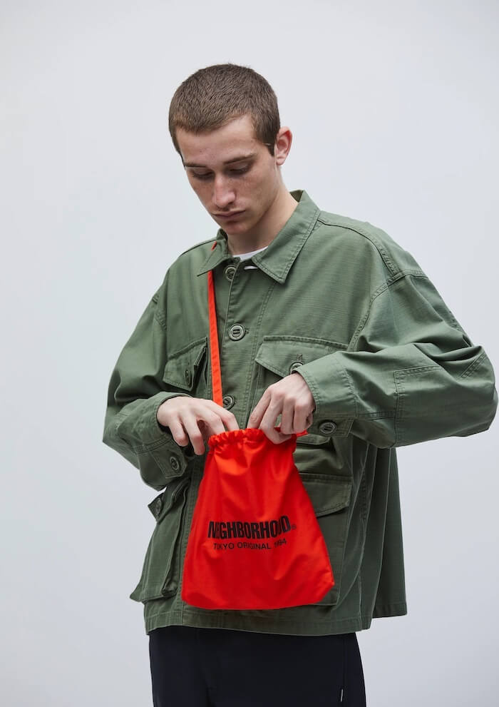 NEIGHBORHOOD(ネイバーフッド)｜LOGO DRAWSTRING SHOULDER BAG