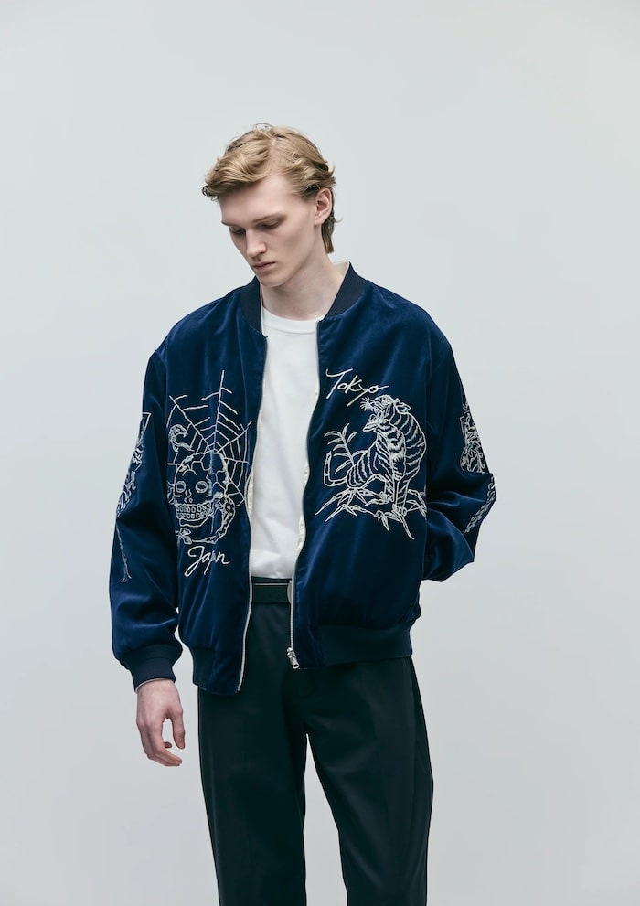 NEIGHBORHOOD SOUVENIR ネイバーフッド トートバッグ紺 新品 訳あり NEIGHBORHOOD スカジャン NEIGHBORHOOD ネイバーフッド 19SS