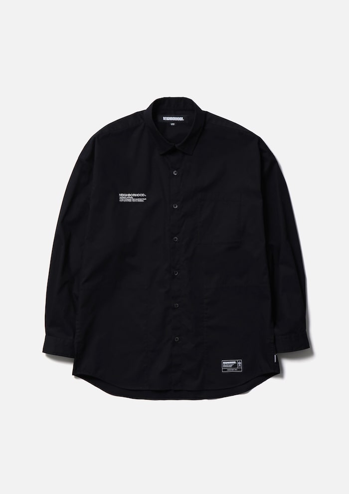 NEIGHBORHOOD OVER SHIRT SS ブラック 2023SS NEIGHBORHOOD ネイバーフッド OVER SHIRT SS ロゴ 刺繍
