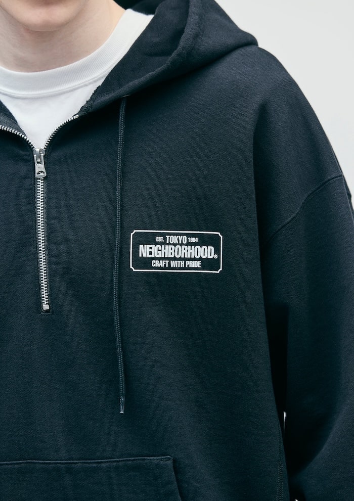 NEIGHBORHOOD(ネイバーフッド)｜CLASSIC SWEAT HALF ZIP HOODIE