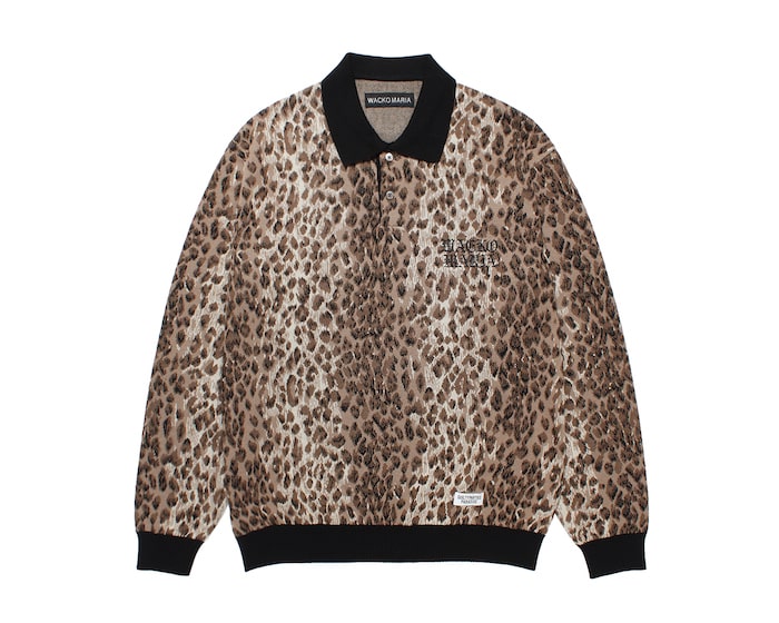 WACKO MARIA(ワコマリア)｜LEOPARD KNIT POLO SHIRT｜正規通販