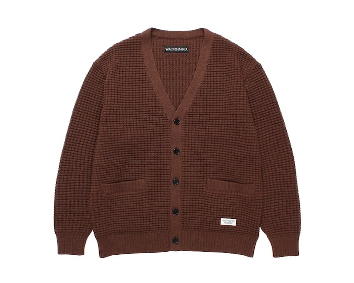 WACKO MARIA(ワコマリア)｜WAFFLE KNIT CARDIGAN｜正規通販取扱店 In STATE