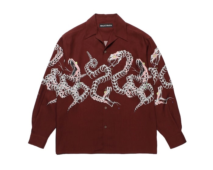 WACKO MARIA HAWAIIAN SHIRT アロハシャツ WACKO MARIA/RECORDS HAWAIIAN SHIRT（GREEN）［レコード