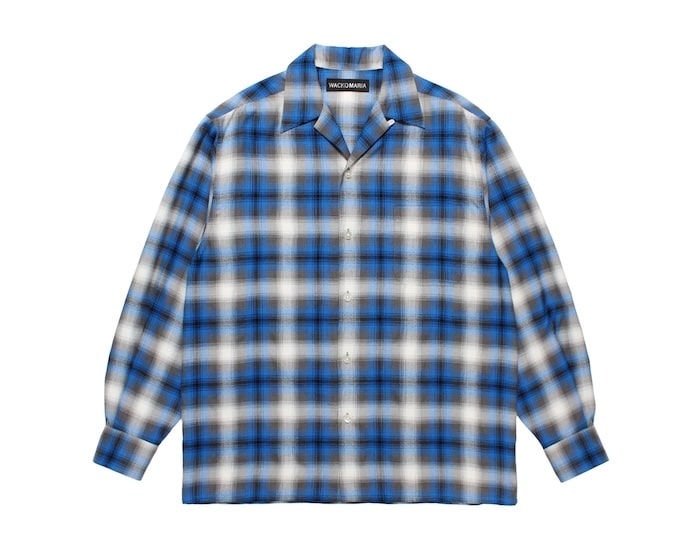 WACKO MARIA(ワコマリア)｜OMBRE CHECK OPEN COLLAR SHIRT L/S