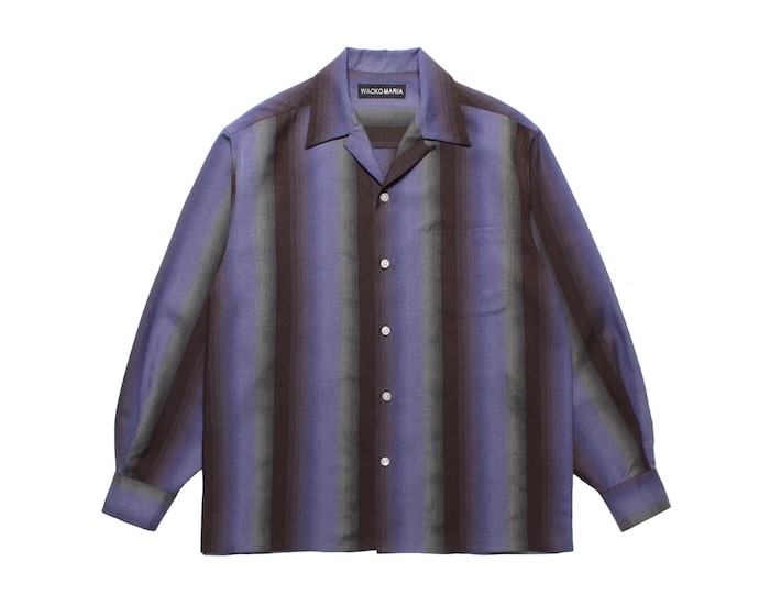WACKO MARIA(ワコマリア)｜STRIPED OPEN COLLAR SHIRT L/S｜正規