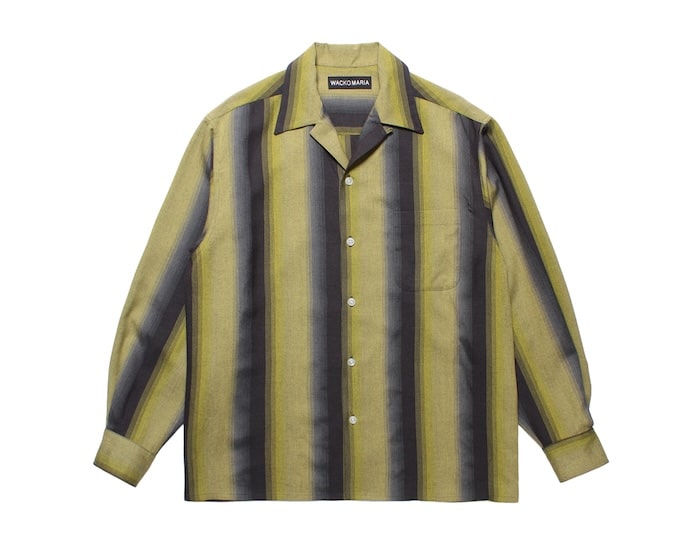 トップス WACKO MARIA/STRIPED OPEN COLLAR SHIRT WACKO MARIA/STRIPED OPEN COLLAR SHIRT（MINT）［ストライプ