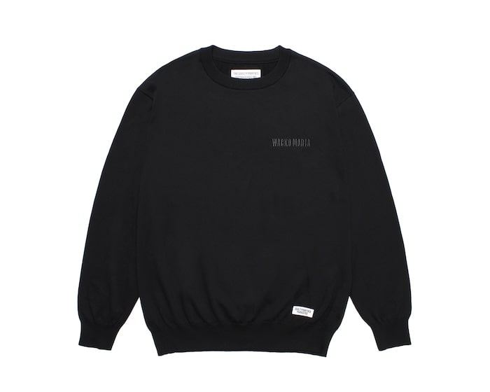 WACKO MARIA COTTON KNIT CREW NECK SWEATER ( TYPE-2 )