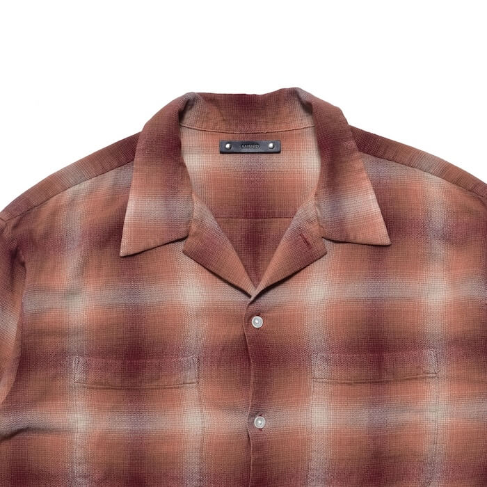 MINEDENIM(マインデニム)｜R.Flannel Ombre Open Collar SH｜正規通販
