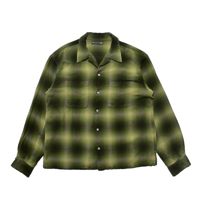 トップス MINEDENIM R.FlannelOmbreOpenCollarSH MINEDENIM(マインデニム)｜R.Flannel Ombre Open Collar SH｜正規通販