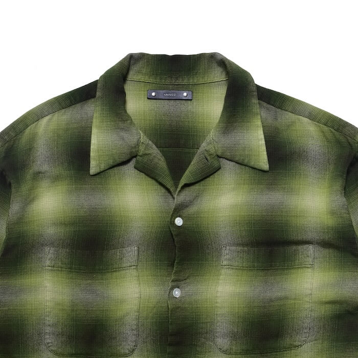 MINEDENIM(マインデニム)｜R.Flannel Ombre Open Collar SH｜正規通販