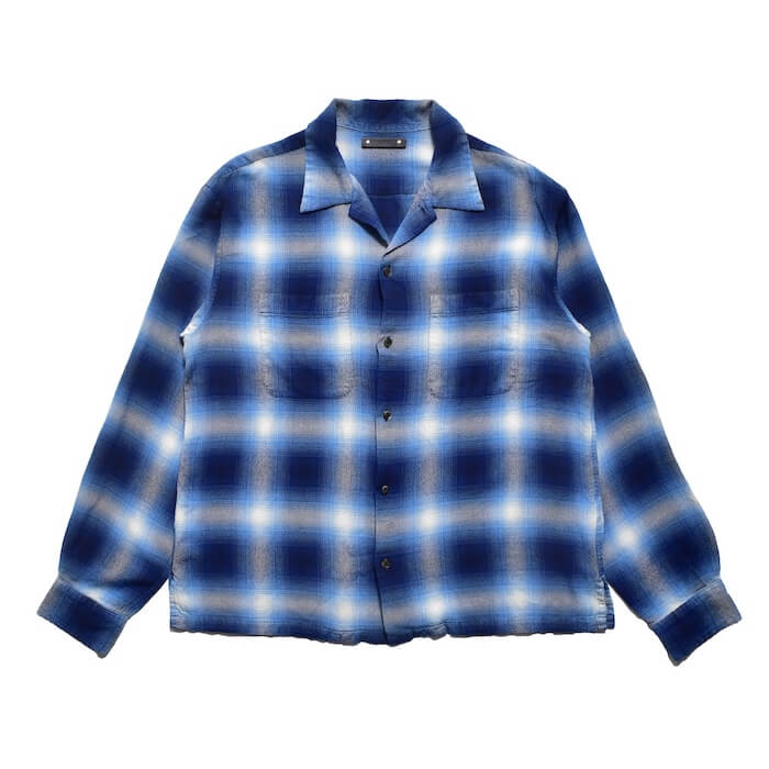 MINEDENIM R.Flannel Ombre Open Collar SH