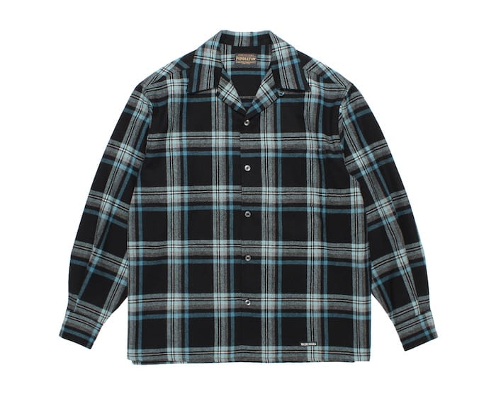 WACKO MARIA PENDLETON / WOOL OMBRE CHECK OPEN COLLAR SHIRT L/S ( TYPE-3 )