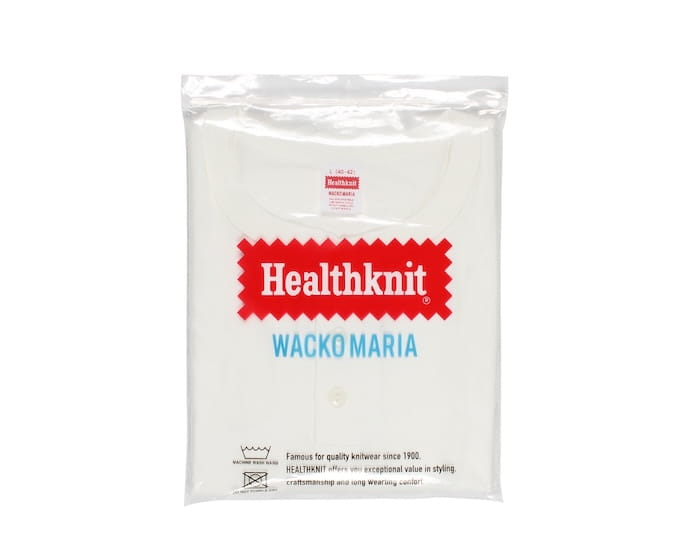 WACKO MARIA HEALTHKNIT / HENRY NECK LONG SLEEVE T-SHIRT