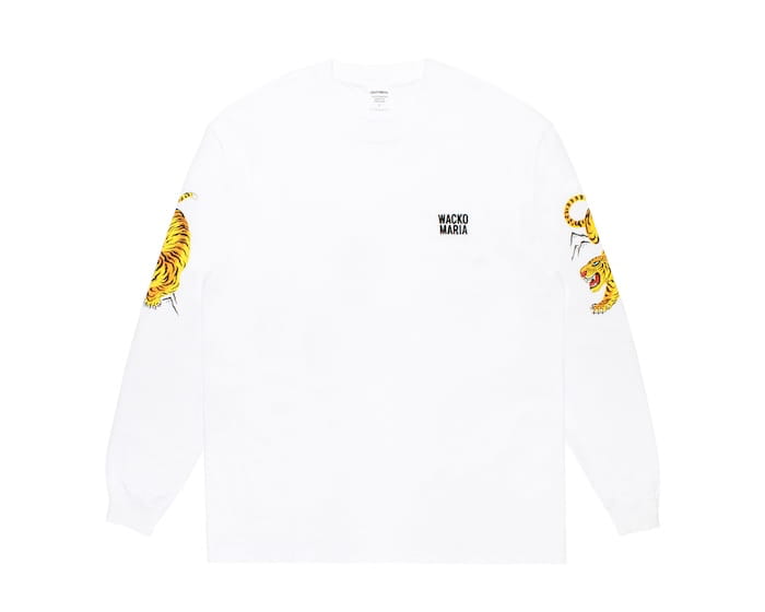 WACKO MARIA TIM LEHI / WASHED HEAVY WEIGHT CREW NECK LONG SLEEVE T-SHIRT ( TYPE-2 )