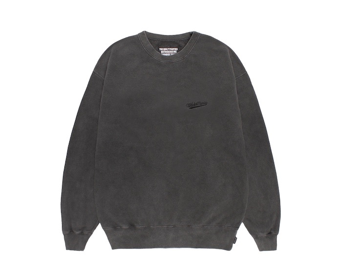 WACKO MARIA WASHED MIDDLE WEIGHT CREW NECK SWEAT SHIRT ( TYPE-1 )