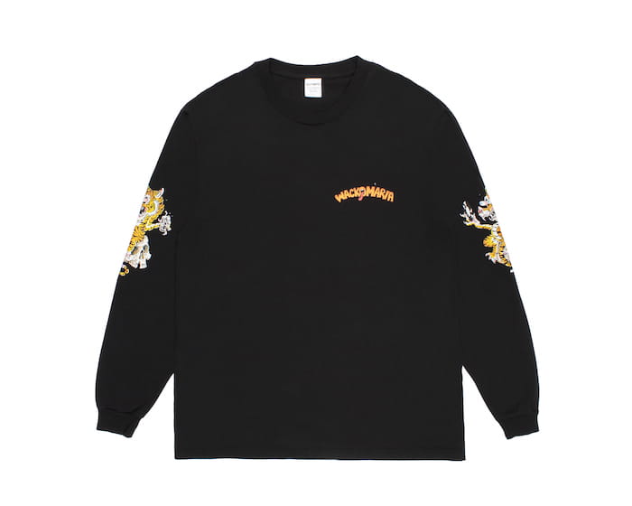 WACKO MARIA TIM LEHI / WASHED HEAVY WEIGHT CREW NECK LONG SLEEVE T-SHIRT ( TYPE-2 )