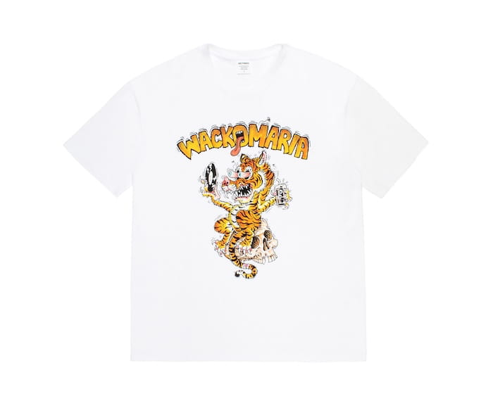 WACKO MARIA TIM LEHI / WASHED HEAVY WEIGHT CREW NECK T-SHIRT
