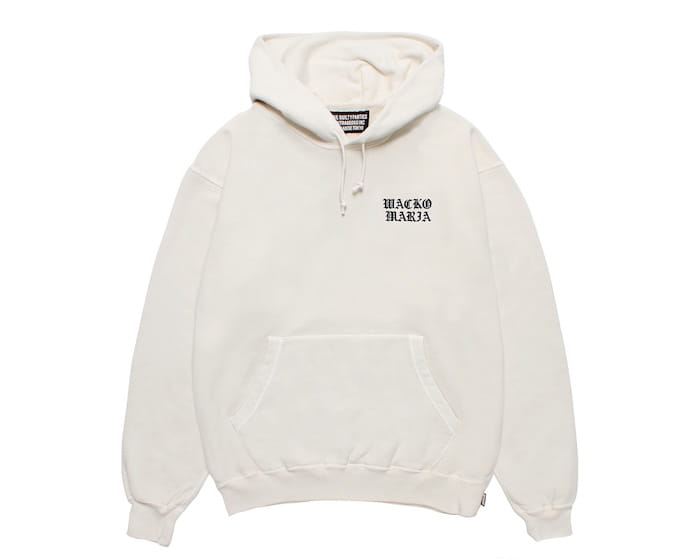 WACKO MARIA WASHED MIDDLE WEIGHT PULLOVER HOODED SWEAT SHIRT