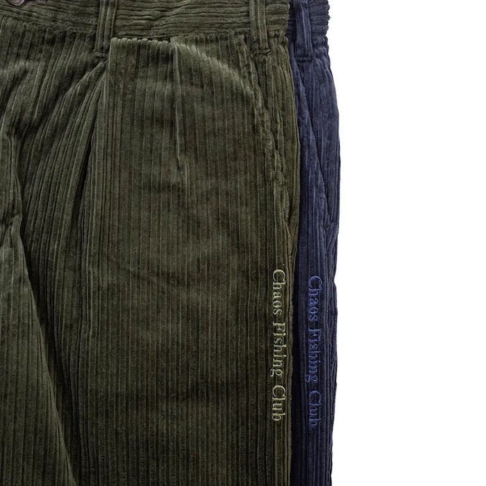 Chaos Fishing Club】LETTER LOGO CORDUROY PANTS black カオス ｜その他