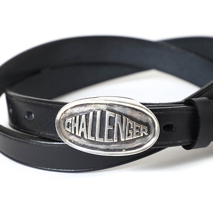 CHALLENGER [チャレンジャー] LOGO LEATHER BELT [BLACK] ロゴレザー 