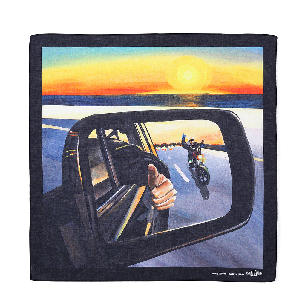 CHALLENGER BANDANA SUNSHADE サンシェイド 最安 CHALLENGER/BANDANA SUNSHADE（NAVY）［バンダナサンシェイド-24