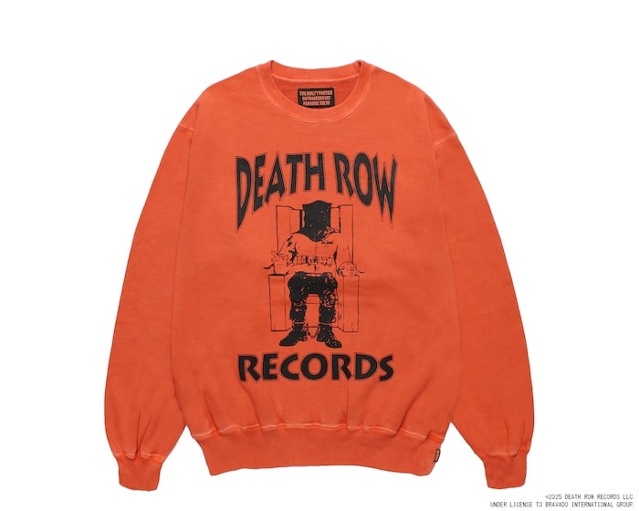 トップス WACKO MARIA DEATH ROW RECORDS CREW XL WACKO MARIA(ワコマリア)｜DEATH ROW RECORDS / WASHED MIDDLE