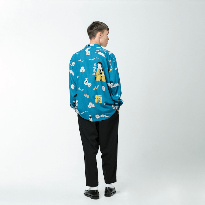Eanbe(いあんべ)｜SAKE L/S SHIRT / BLUE｜正規通販取扱店 In STATE