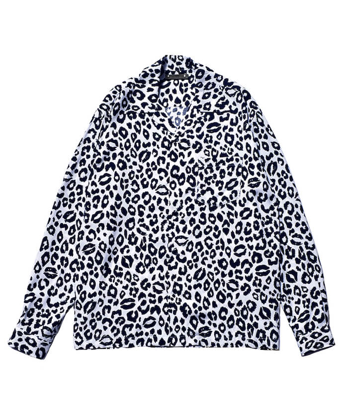 MINEDENIM(マインデニム)｜Lips Leopard Print L/S Open Collar SH  