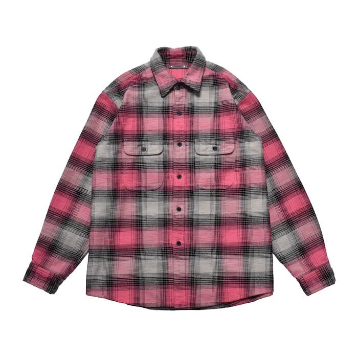 MINEDENIM Heavy Cotton Flannel Ombre Work Shirt