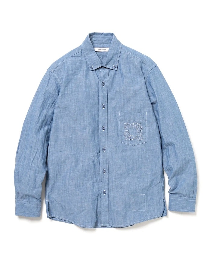 nonnative(ノンネイティブ)｜DWELLER B.D. L/S SHIRT C/Li CANVAS 