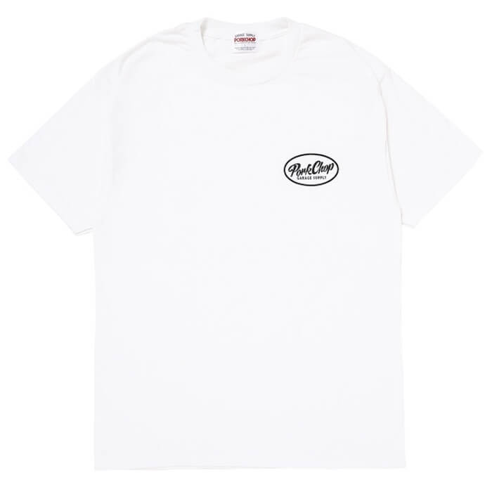 PORKCHOP/PCGS BLOCK TEE（WHITE）プリントT-25春夏 PORKCHOP GARAGE SUPPLY(ポークチョップガレージサプライ)｜PCGS