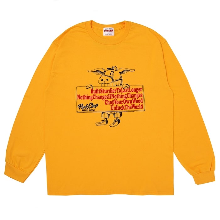 PORKCHOP GARAGE SUPPLY SLOGAN L/S TEE