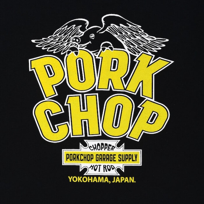 即決 送料無料 PORKCHOP ポークチョップ P.C.G.S ブランドロゴ スウェット ブルー 青 レアカラー XLサイズ 美USED さんタク 2019 キムタク PORKCHOP GARAGE SUPPLYPCGS BLOCK TEE